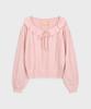 SINOON Ruffle Cable Knit Pullover (Pink)