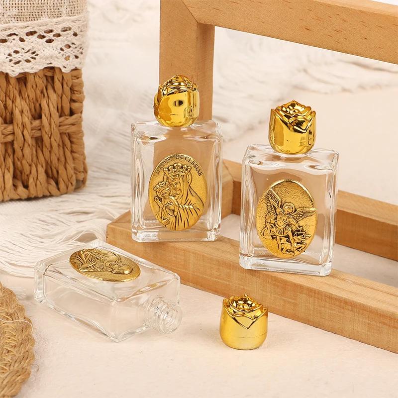 11 Arten von Weihwasserflaschen aus Glas, Jesus-Flaschen, religiöse Kreuzflaschen, christliche Jungfrauen-Skulpturflaschen, nachfüllbare Weihwasserflaschen