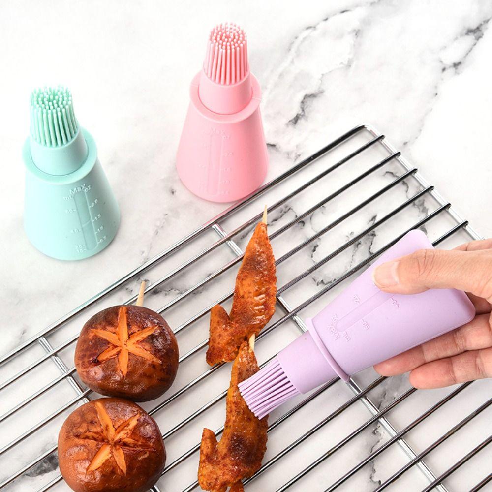 

BBQ Heat Resistant Seasoning Baking Accessories Barbecue Tools Oil Bottle Brush Basting Brushes фиолетовый