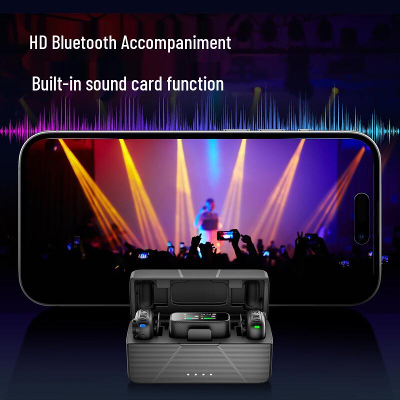 Hong Jia He Dual Wireless Lavalier Microphone with AI Noise Reduction (CN version)