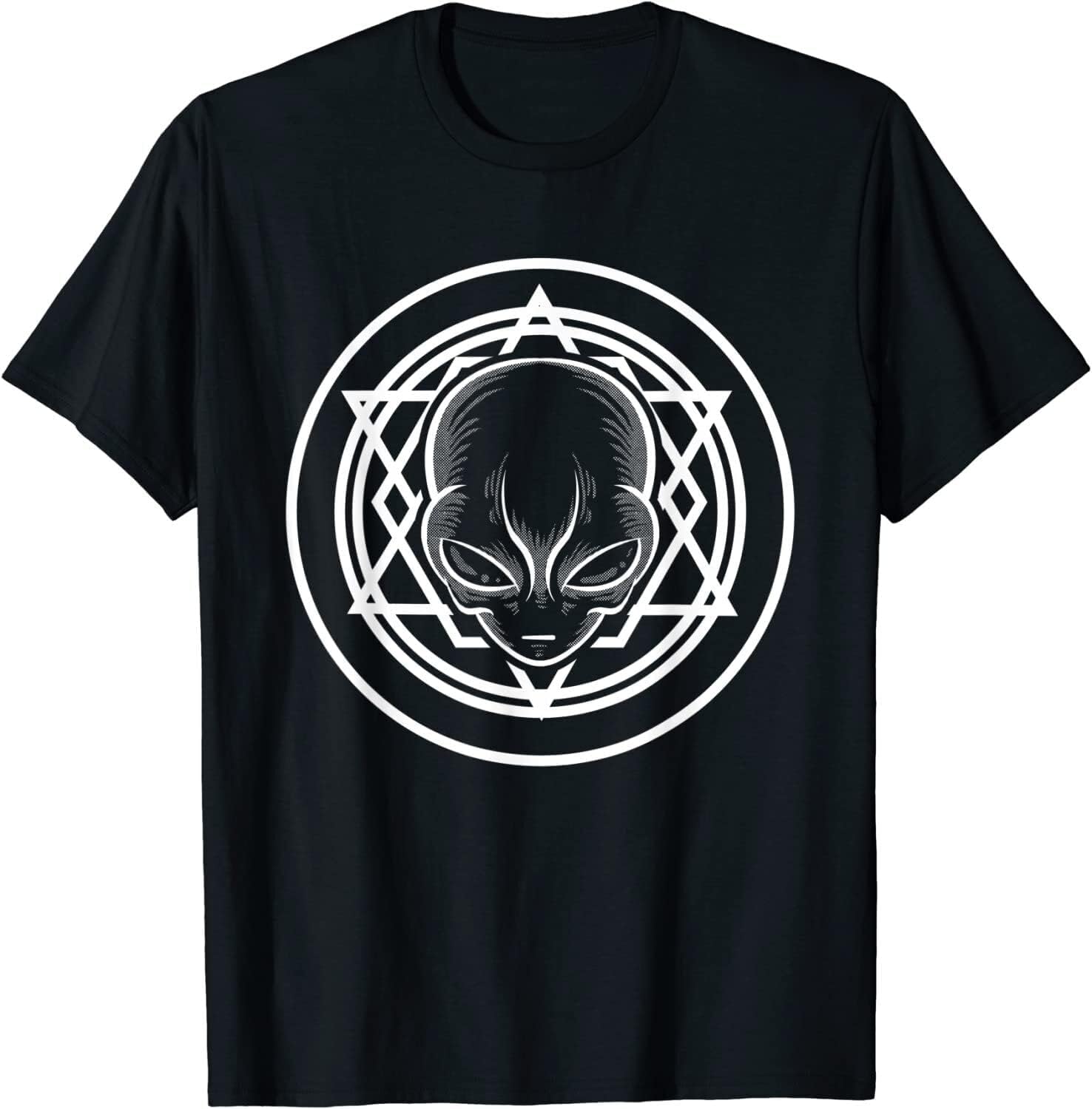 Limited Sacred Geometry Alien Shirt Extraterrestrial Life Space 4XL чёрный