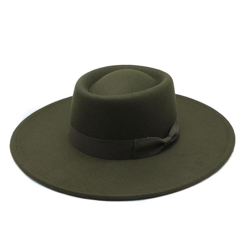 Wool Felt Bowler Hat With Wide Brim For Men And Women Outdoor Sun Protection