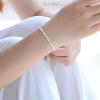 925 Sterling Silver Elegant Adjustable Chain Bracelets Jewelry For Woman Party Accessories Sl392