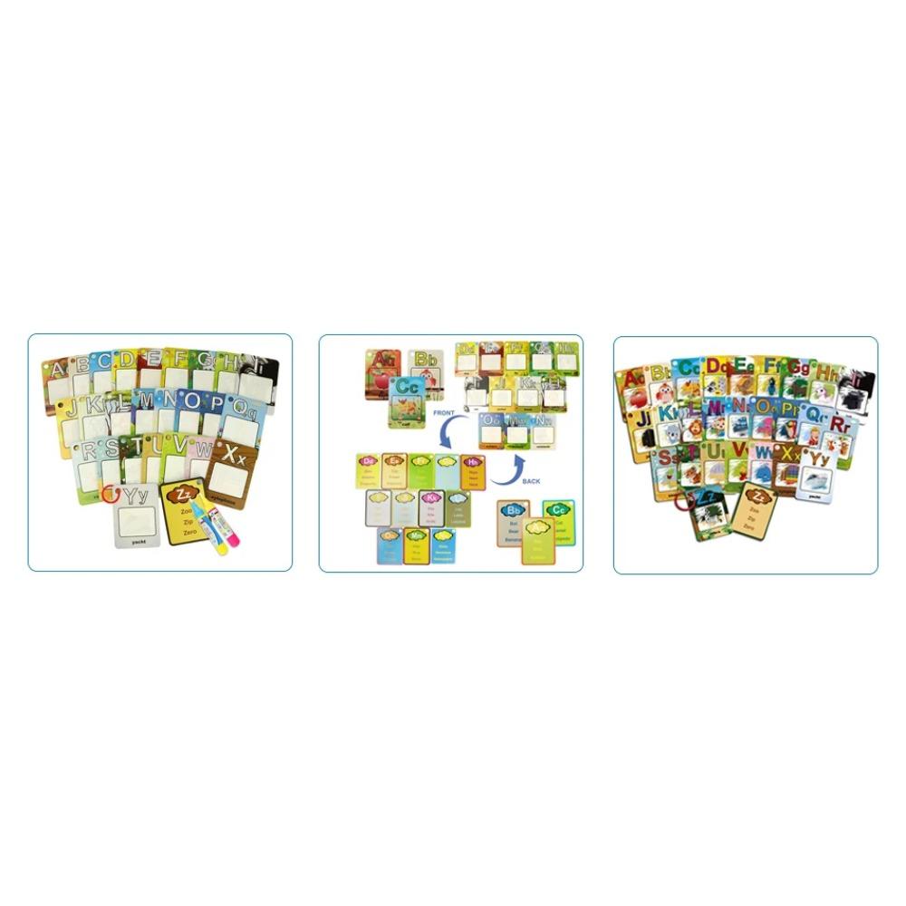 Water Drawing Card 26 Alphabet Coloring Book & 2 Magic Pen Letter Card Painting Board English Learning Educational Toys