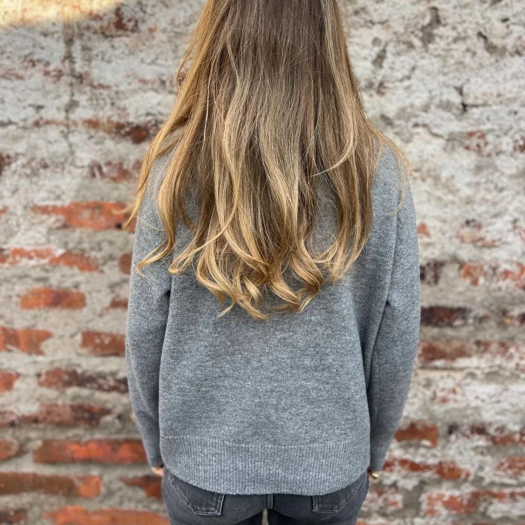 Autumn Winter Women's Stand Collar Plus-size Sweater Solid Color Casual Loose Pullover Knit Top