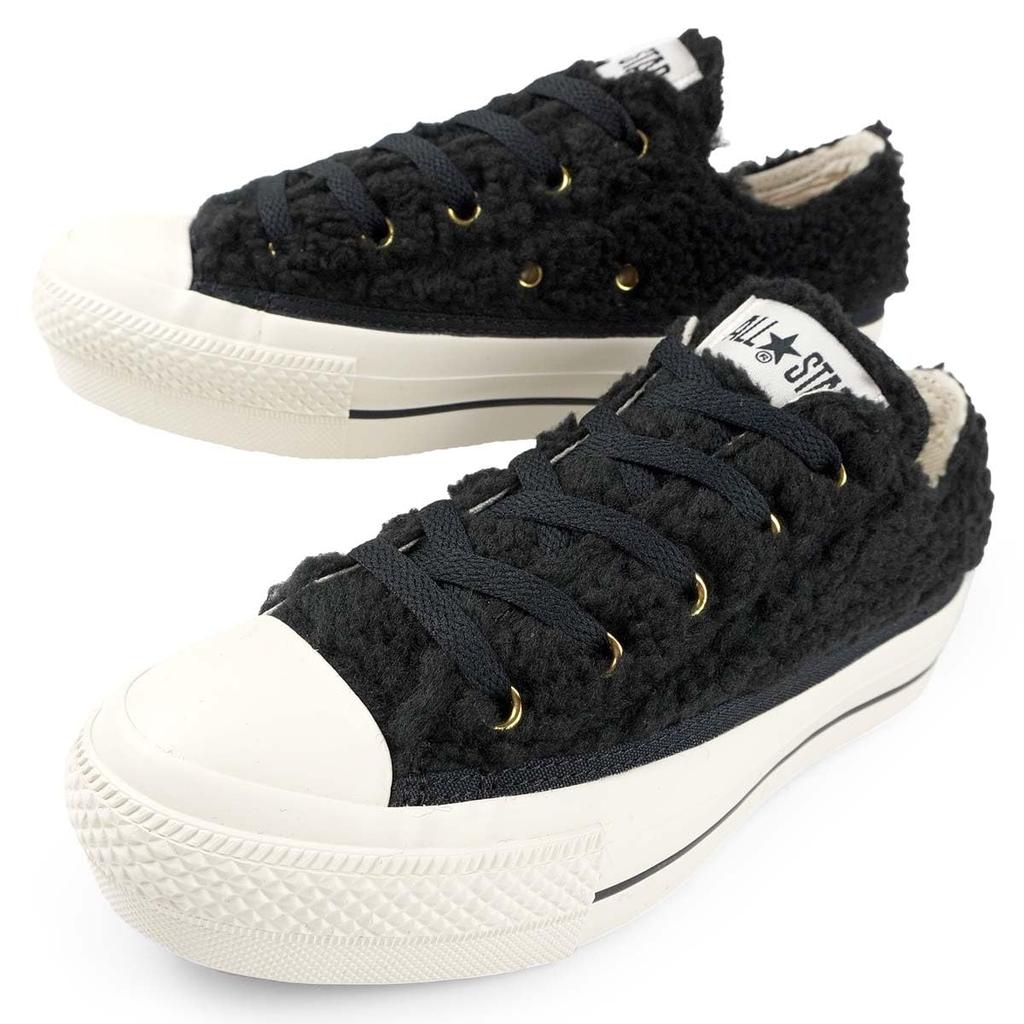 Converse All Star PLTS Boa OX Size Cm Sneakers, Black, 22.5