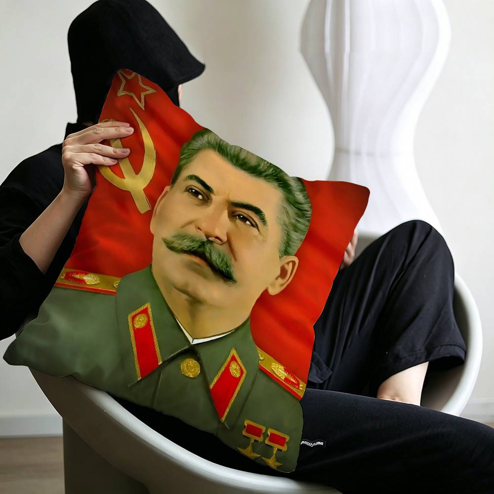 Lenin Joseph Stalin Cushion Cover Pillowcase Upholstery Sofa Throw Pillow Home Decor Pillowcas