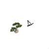 Artificial Bonsai Tree Greenery Collection Faux Plant Centerpiece Thinker Statue Decorative Figurine