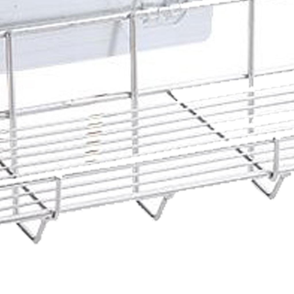 Spice Rack Organizer Large Capacity Stainless Steel Rack Space Saving Bathroom Shelf Wall Mounted with Hooks Rectangular