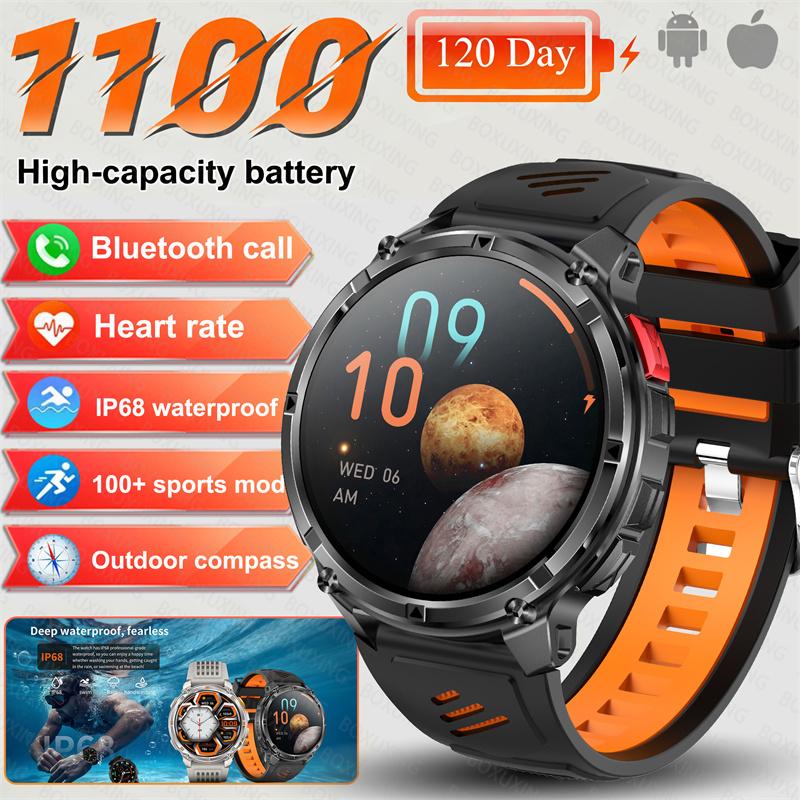 New T-Rex3 Ultra 1100mAh Battery Smart Watch GPS Track Compass IP69K Waterproof Sports tracker Outdoors Military Smartwatches
