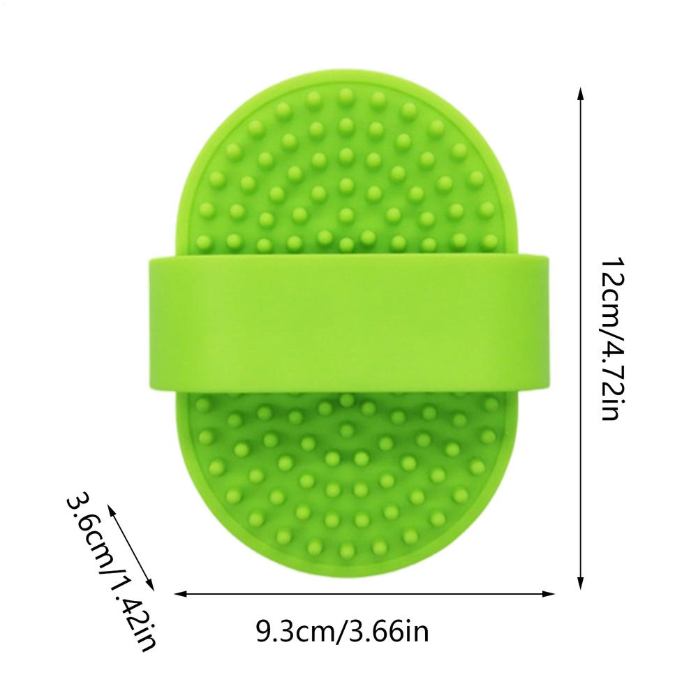 

Щетка для купания собак Скраббер Расческа для линьки кошек Щетка для собак для купания Груминг Чистка Магазин Сезон линьки Путешествия Уход за пожилыми питомцами светло-зеленый