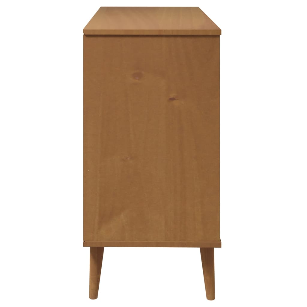 Vidaxl Chest of Drawers Molde, Brown, 113X40X80 Cm, Solid Pine Wood