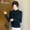 Women's Wool Silk Blend Semi-High Neck Base Layer T-Shirt