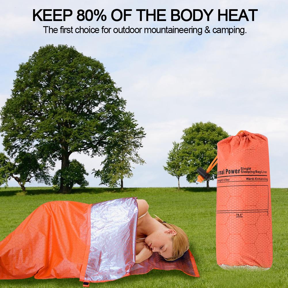 Outdoor Portable Mountaineering Camping Warm Envelope Type Single Sleeping Bag Orange