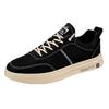 Korean Version of Trendy Fashion Microfiber Leather Surface Low-top Lace-free Versatile Casual Shoes Lightweight One-pedal Lazy Skateboard Shoes