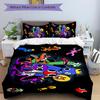3Pcs Space Creatures Dance Bedding Set Quilt Cover Pillowcase Home Christmas Xmas Halloween Gift 1 Duvet Cover 2 Pillowcase M928342