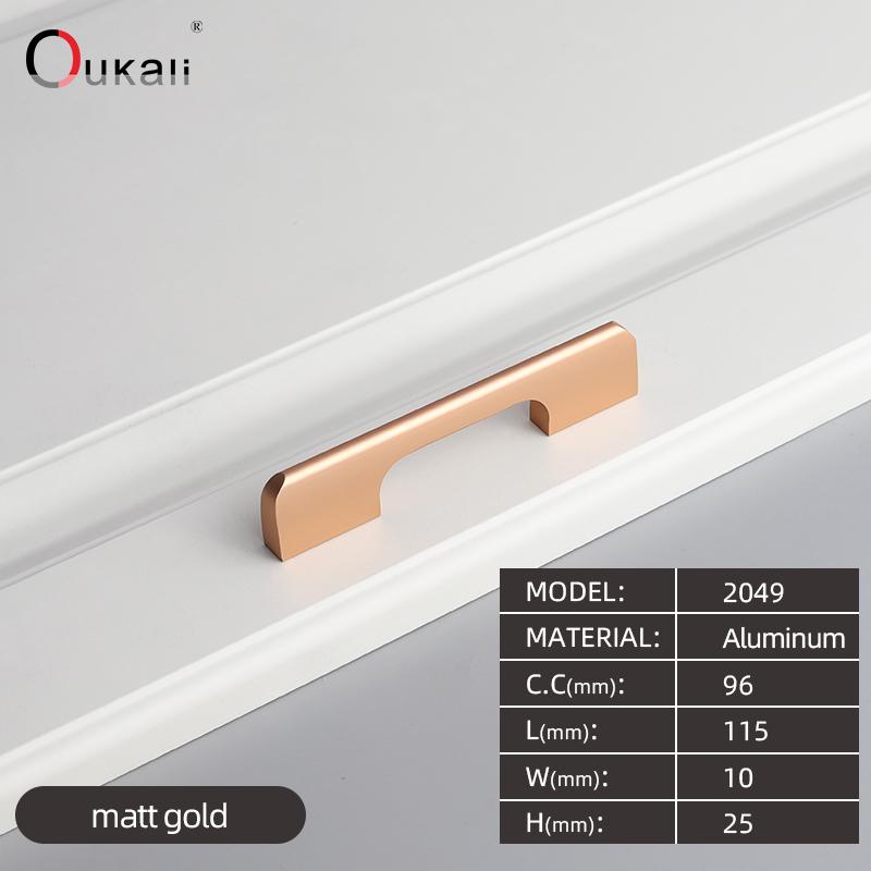 Oukali 400mm Good Quality Modern Contemporary Furniture Simple Cabinet Wardrobe Cabinet Door Drawer Aluminum Alloy Long Handles