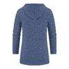 Men's Plus Size Hooded Mid-Length Fleece Knit Cardigan