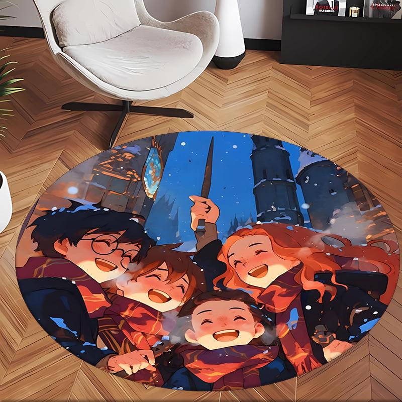 Harry Potter (23) Round Office Rug Decorative Floor Rug for Office Bedroom Living Room and Home Space
