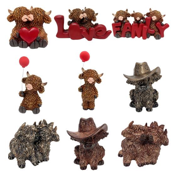 Alla hjärtans dag Höglandsboskap Figurin Harts Kärlekshjärta Höglandsboskap Staty Romantisk Gårdsbordsprydnad för Kök Trappstegshylla Heminredning