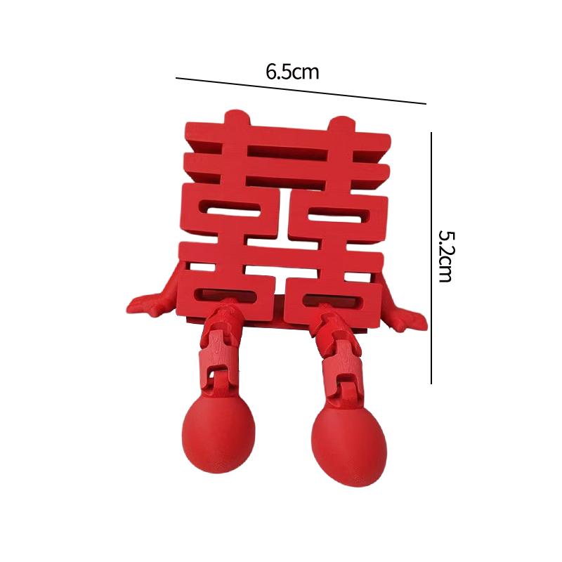 2025 New Year 3d Printing Lucky Character Ornaments Valentine's Day Love Rose Decor Desktop Handicrafts Lucky New Year Gift