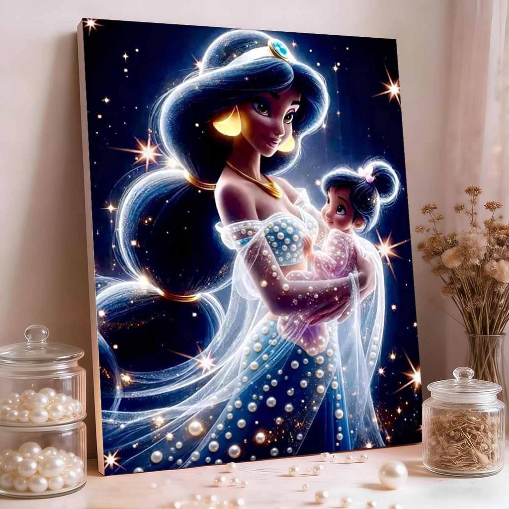 Disney Princess DIY Pearl Diamond Dot Painting Picture Art Crafts Adult Home Decoration Art Diamond Painting 35x45cm Frameless