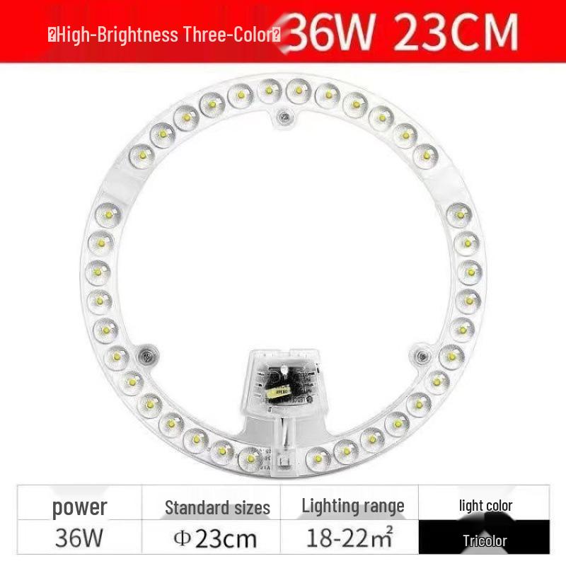 LED Eye Protection Ceiling Light Panel, Bright Magnetic Round Light for Bedroom and Living Room