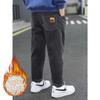 Boys Casual Fleece Lined Corduroy Long Pants Big Kids Children Trousers