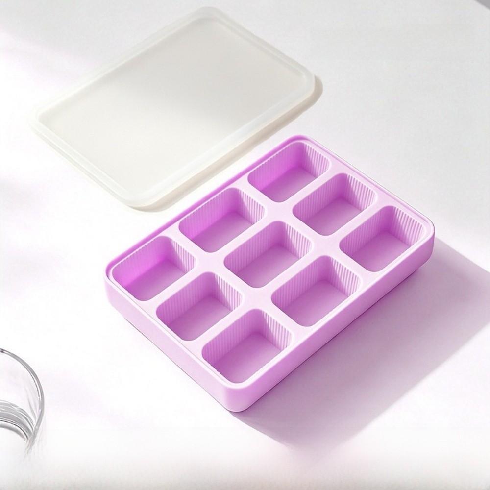 Silicone Ice Cube Tray Removable Lid 6/9 Grids Ice Cube Mold BPA-Free Flexible Chocolate Mold for Cocktail Whiskey