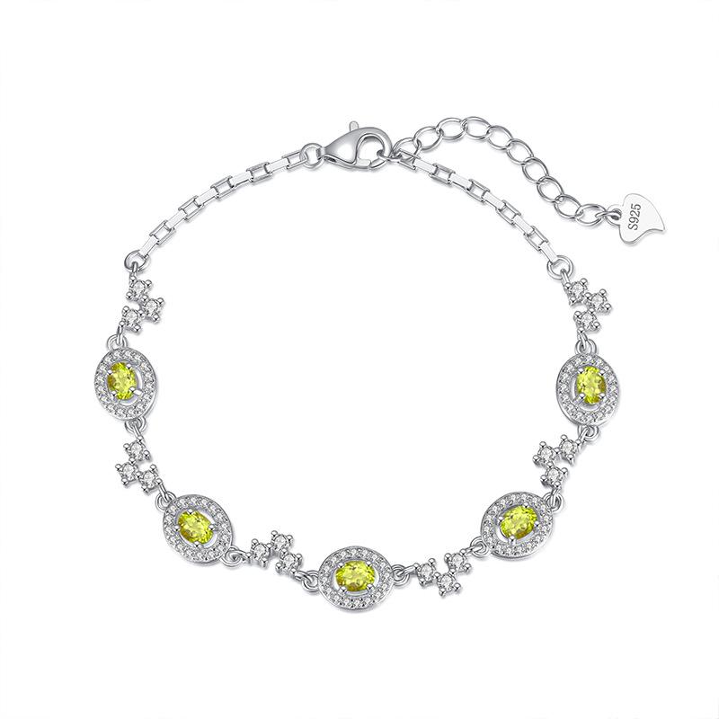 High-end design natural crystal stone bracelet women's s925 sterling silver new fashion personalized hand jewelry