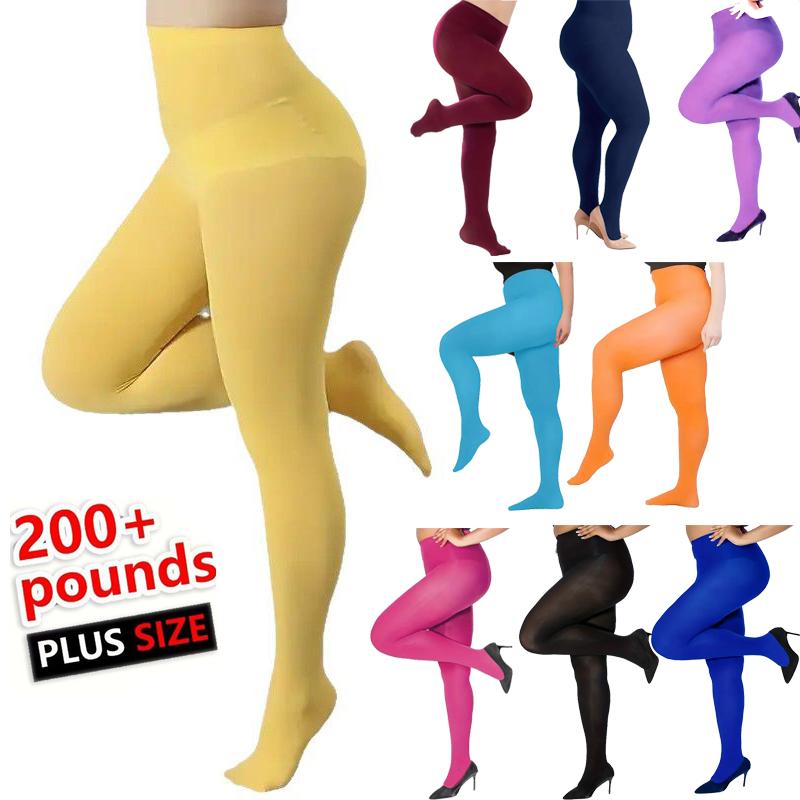 Plus Size 120D Velvet Tights For Women Sexy Solid Color Pantyhose Female 14 Colors Elastic Panty Hose Soft Fashion Leggings New