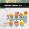Washable Ice Cream Pretend Play Accessories Safe Educational Sand Play Set Toy For Preschooler Wheat Straw Sandpit Toy
