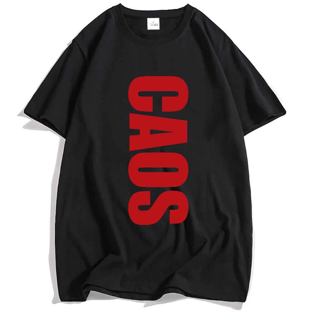 MIGUEL CAOS Album Print T-shirt Unisex Streetwear Hip Hop Short Sleeve Cotton Tshirts Letter Graphic Printing T Shirt