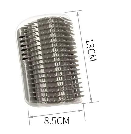 Cat Corner Brush Comb Massager for Cat Arch Plastic Scratcher Remove Hair Comb Grooming with Catnip Cat Self Cleaning Cat Supply