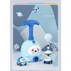 Balloon Power Launcher Car Cartoons Pump Car Early Educational Experiment Toy Inertial Tower Vehicle Kid Toys for Children Gift