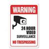 Putuo Decor No Trespassing Tin Signs Warning Plaque Metal Video Surveillance Wall Art Poster Plate Yard Iron Painting Sticker