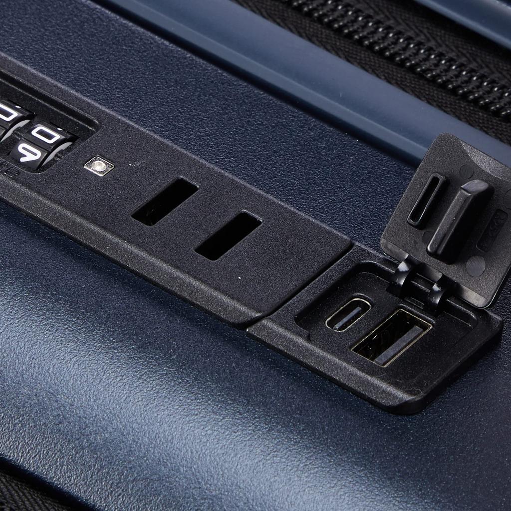 Samsonite NEO POD Spinner 55/20 Erweiterbar Koffer mit einfachem Zugang, Handgepäcktauglich, 41/48L, 55cm, 3,3kg, Mitternachtsblau