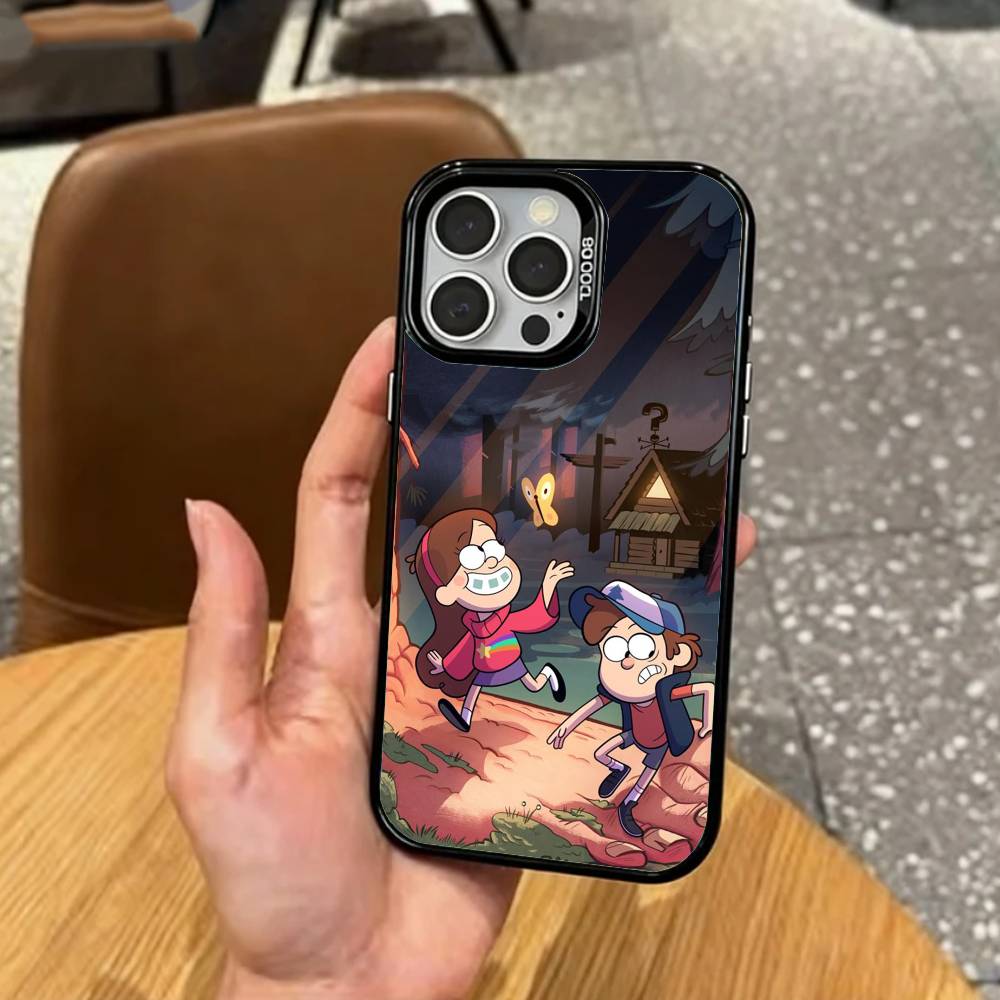 Bill Cipher G-Gravity F-Falls Phone Case For iPhone17,16,15,14,13,12,11 Plus,Pro Max Colored Silver Plated Inside Cover