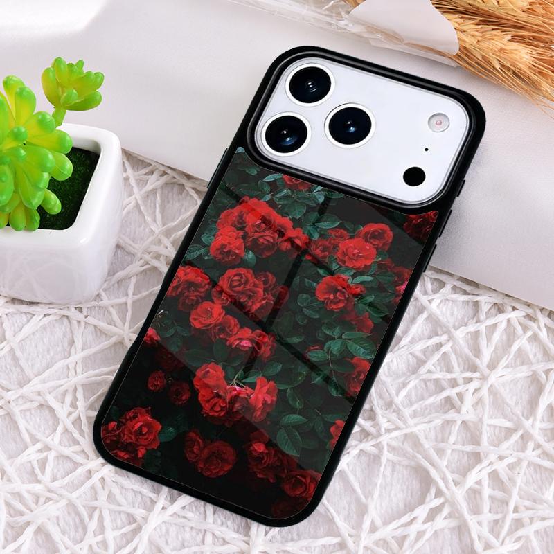 Red Rose Shockproof Phone Case for iPhone 17 Air 16e 15 11 12 14 13 Pro Max Cover Coque