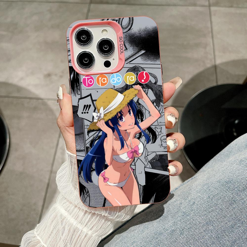 Toradora Kawashima Mobile Phone Case for iPhone 17 16 15 14 13 12 11 X XR XS 8 7 Air Pro Max Plus Translucent Pink Cover