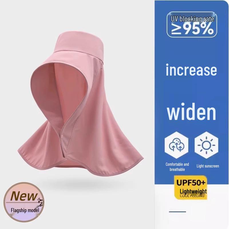 Women's Sun Protection Hat with Full Face, Neck, and Shoulder Coverage - Extra Large Shawl Style Fisherman Hat for Summer