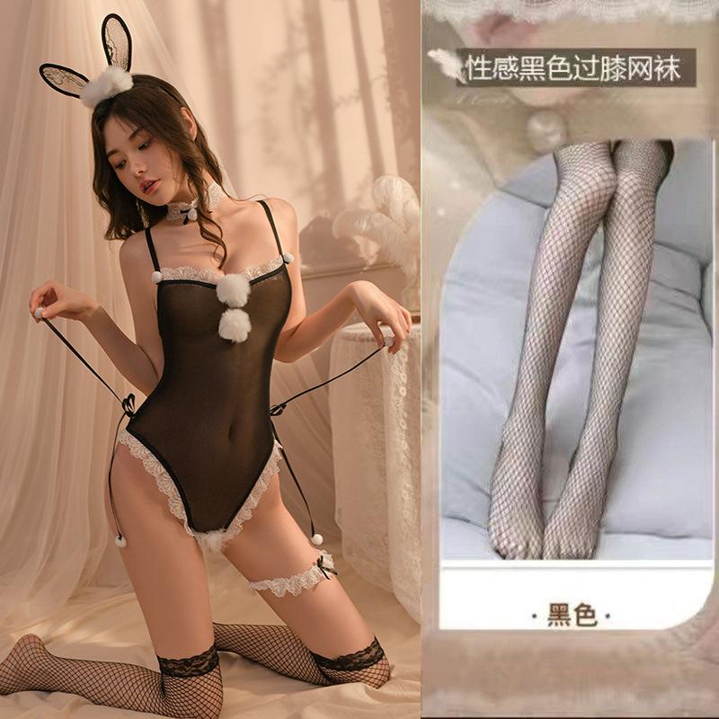 Sexy lingerie sexy female bunny free uniform suspender nightdress set lace explosion temptation