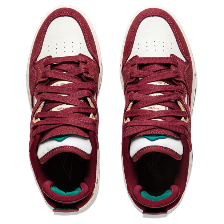 Li Ning Weiw Pro Special Story Edition Non-Slip Wear-Resistant Low-Top Skate Shoes Women Sneakers Red White AECU018-1
