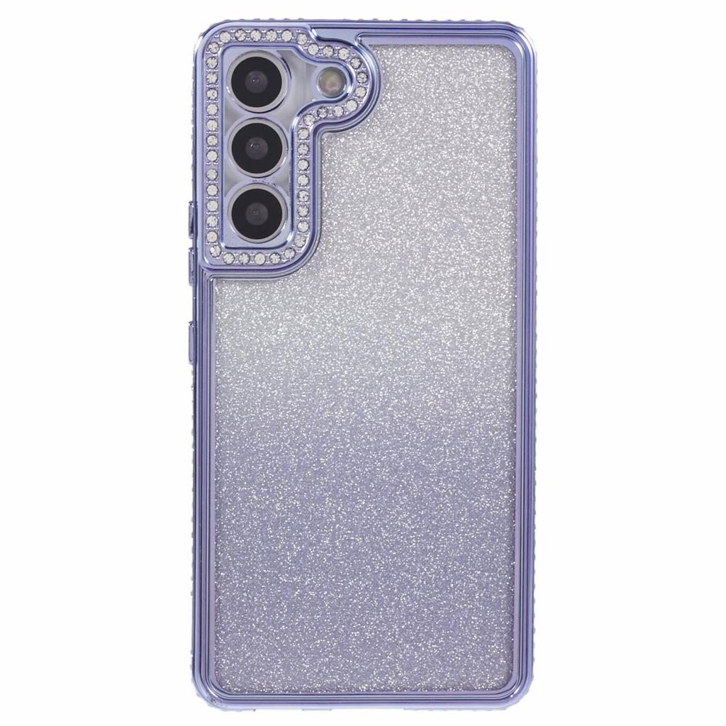 For Samsung Galaxy S23 Case TPU Drop Protection Rhinestone Decor Gradient Phone Protector