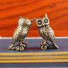Vintage Antique Brass Owl Statue Ornament Cute Statue Ornament Home Office Desktop Decoration Collectible Gifts