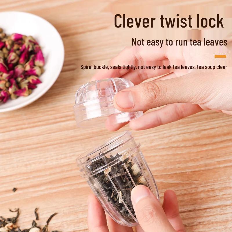 Flower Tea Infuser Ball and Strainer with Insulated Portable Cup