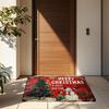 Christmas Outdoor Mat Merry Christmas and Happy New Year Indoor Floor Rug Welcome Front Doormats for Entrance Home Decor