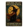 Wandkunst für drinnen und draußen Retro Halloween Schild, Kürbis Geist Badezimmer Metall Langlebiges Hängeschild Hexe Katze Festival für Bar Zuhause Raum Dekor