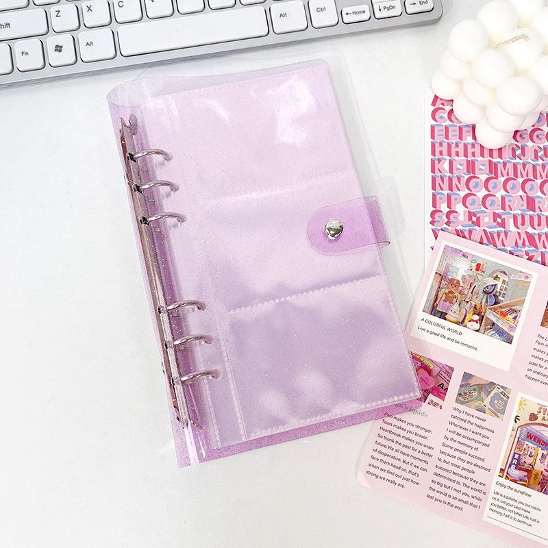 Korean Transparent Loose-Leaf Sticker & Photo Storage Album, A6, Multifunctional Journal for 3-Inch Photos