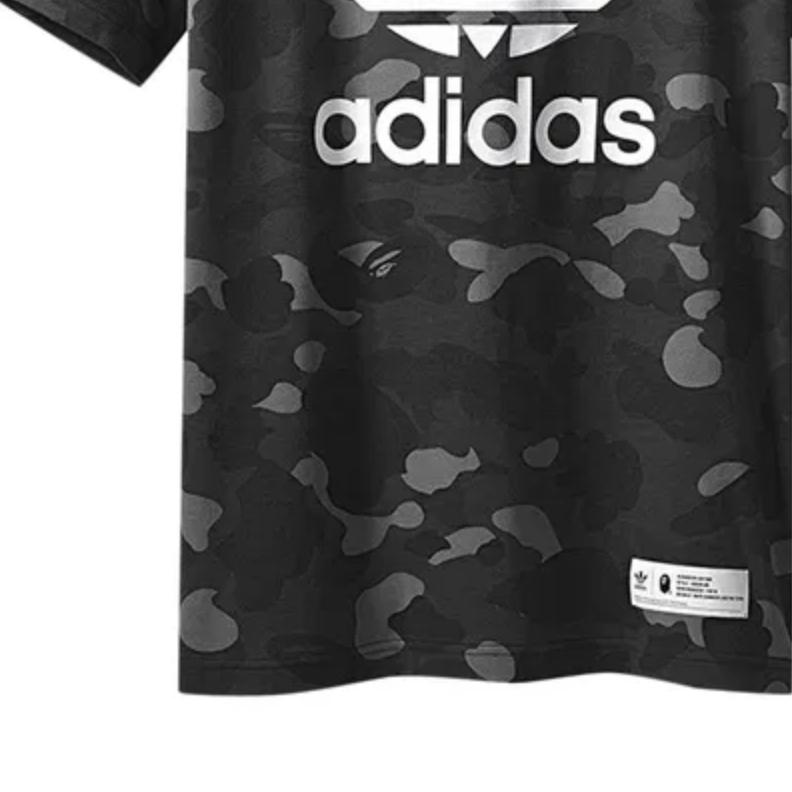 BAPE x adidas adicolor T-Shirt Cinder Men Tops Grey DP0193